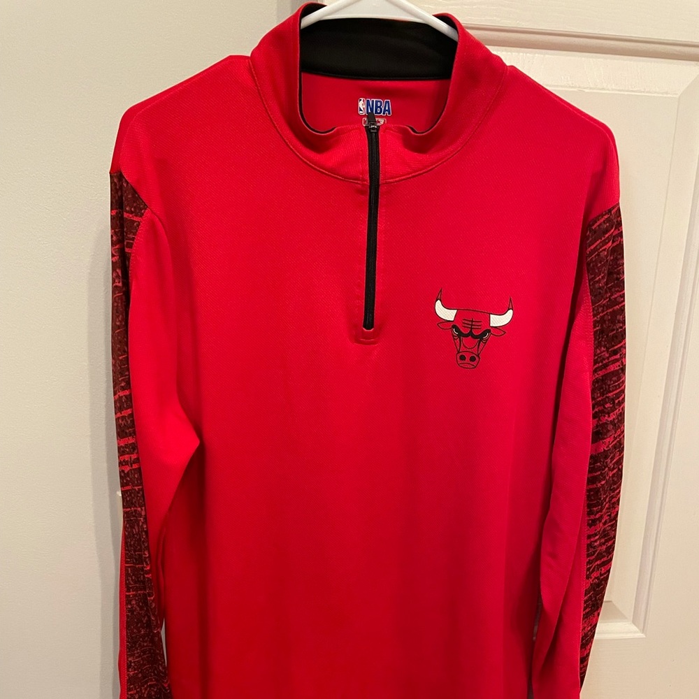 Chicago Bulls Large 1/4 Long Sleeve Zip